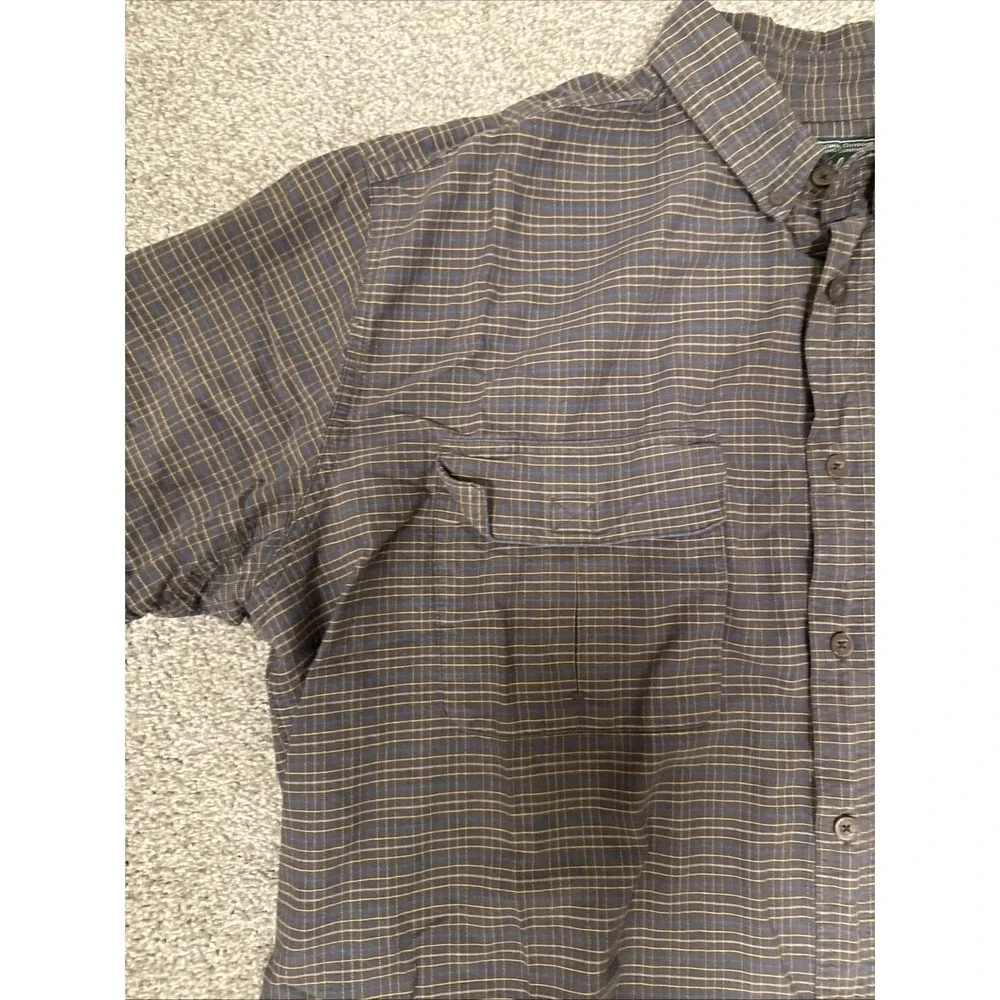 Woolrich Shirt Mens 2XL Brown Pattern Button Down Outdoor Short Sleeve (READ) - Picture 6 of 11